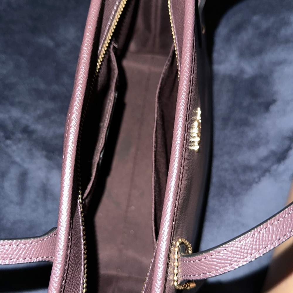 Coach Mini City Burgundy Brown Leather Tote with Gold Hardware - Picture 4 of 7